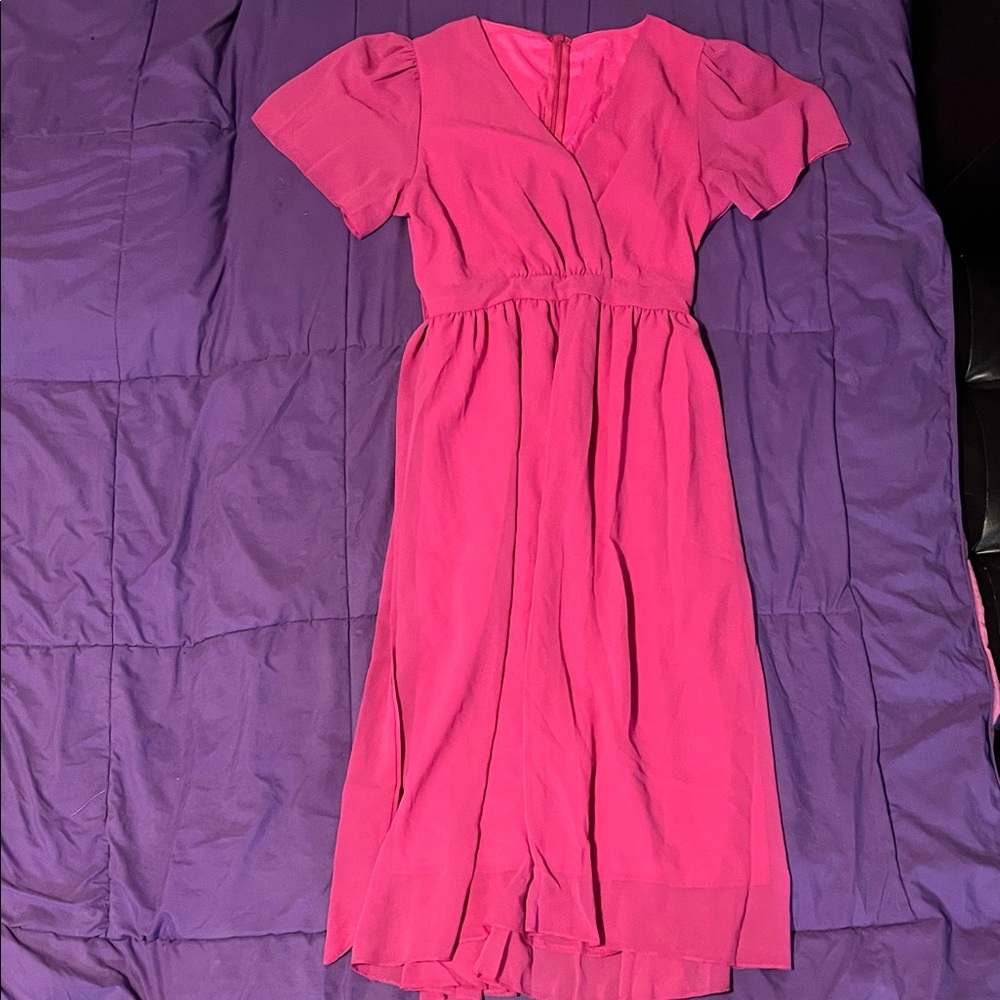 Elegant Pink Women's Dress